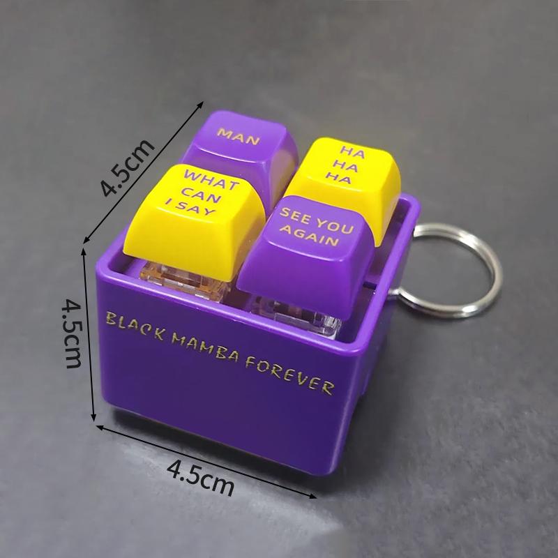 Funny Keychain Viral Sound Fidget Keychain Stress Relief Press Button Keychain Keyboard Keyring Make Sound Keychains