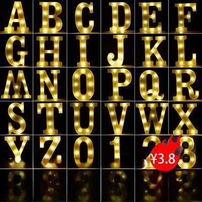 LED-Buchstabenleuchten - 26 Buchstaben für Geburtstage, Partys & Heiratsanträge