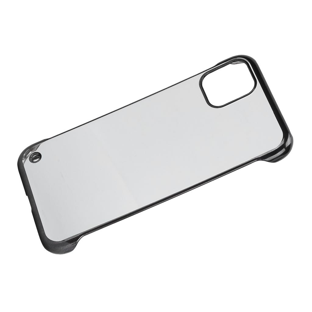 Capa de Celular de PC Rígido Galvanizado para Iphone 11 Meia Borda Transparente