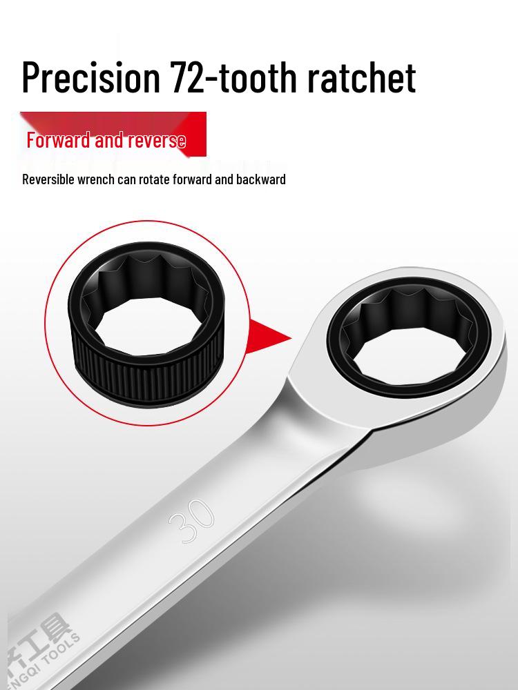 Quick Ratchet Double End Wrench Set 13mm – Full Auto Repair Tool with 10 Wrench Sizes