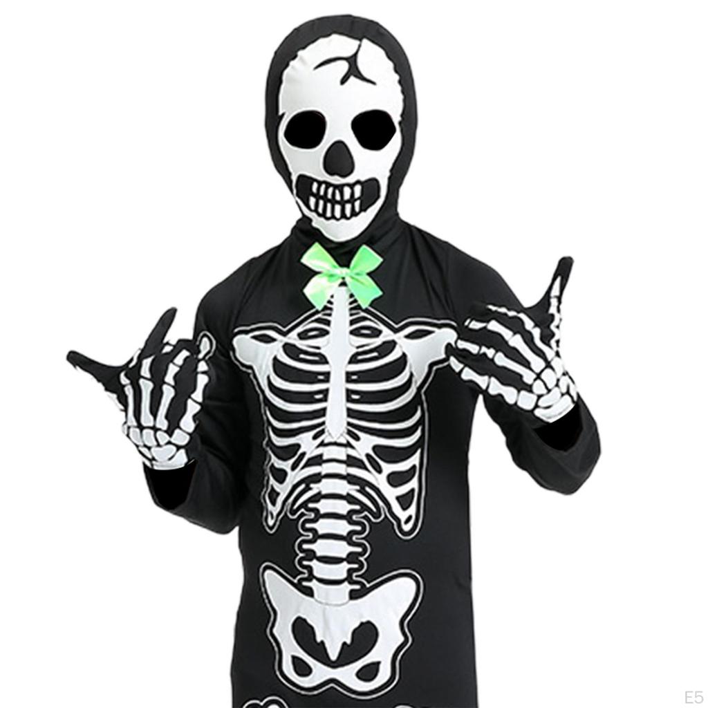 Halloween Skeleton Costume Set Clothing Cosplay Jumpsuit Scary Decoration Clothes for