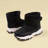 New Winter Model Children's Boots with Back Velcro and Fleece Lining for Warmth, Casual Sports Snow Boots for Older Children