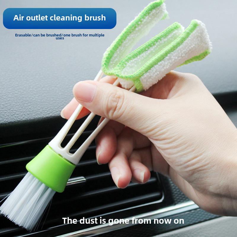 

Car AC Vent Cleaning Brush Soft Bristle Brush Multi-functional Detailing Brush for Keyboard Air Vents Window Blinds зелёный