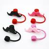 2 Peças Tampa de Silicone para Canudo Diâmetro Interno 10mm Design de Urso Tampa de Canudo Protetor de Canudo à Prova de Poeira para Copos e Garrafas Tampa de Vedação Reutilizável para Bebidas