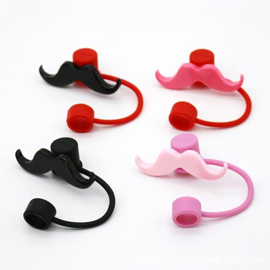 2 Peças Tampa de Silicone para Canudo Diâmetro Interno 10mm Design de Urso Tampa de Canudo Protetor de Canudo à Prova de Poeira para Copos e Garrafas Tampa de Vedação Reutilizável para Bebidas