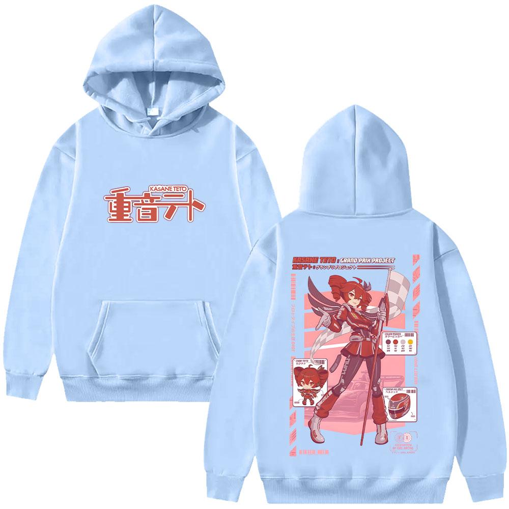 Virtuelles Idol Teto Racer Sweatshirts Mode Kasane Teto Hip Hop Hoodies Langarm Streetwear Unisex Lässiger Pullover