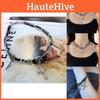 Cross Rhinestone Trendy Choker Necklace And Bracelet Set For Women Punk Gothic Style