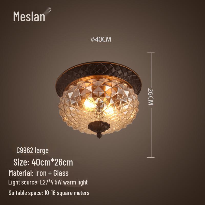 American Retro Industrial Ceiling Light for Bedroom, Dining Room, Balcony, Corridor, Aisle, and Entrance