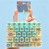 Funny 26 Grid Keyboard Keycap Clicker Keychain Fidget Push Squeeze Stress Anxiety Relief Decompression Sensory Bag Charm Gift