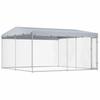vidaXL Outdoor-Hundezwinger mit Überdachung 382x382x225 cm