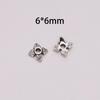 50pcs/Lot 6mm 4 Petals Leaves Antique  Flower Loose Sparer Apart End Bead Caps For DIY Jewelry Making Findings Earrings