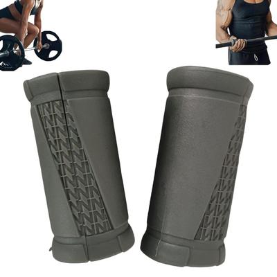 1 Pair Angled Barbell Grips Ergonomic Rotating Weightlifting Handles Reduce Joint Stress