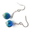 Keramamarine firefly glass earrings for both swinging hook titanium dragonfly Okinawa [GOLD STONE] ears, earrings, beads,