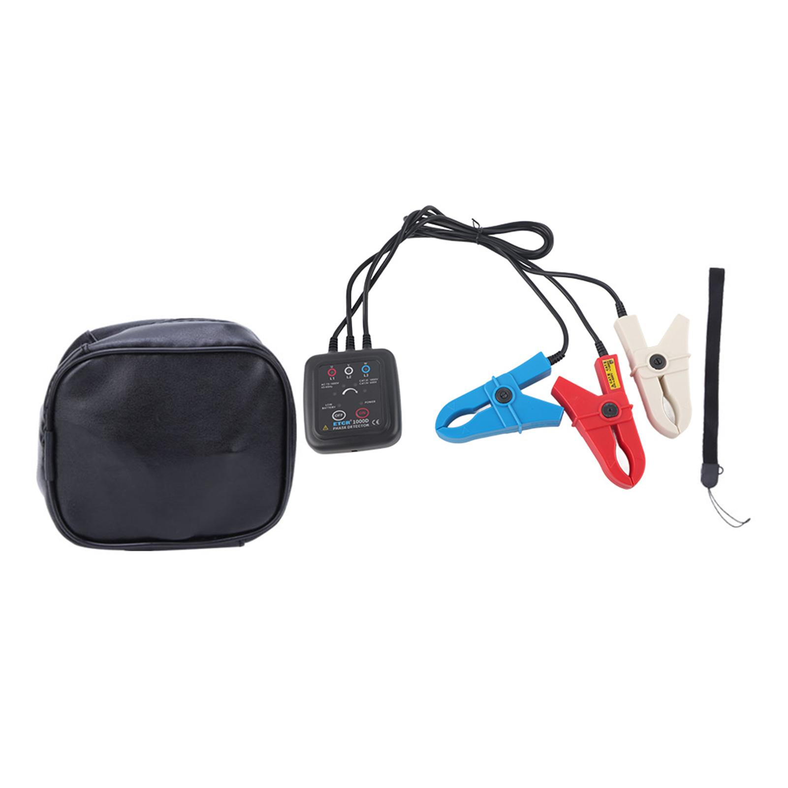 

Portable ETCR1000D Large Caliber Non-contact 3-Phase Sequence Detection Phase Detector Meter Phase Sequence Meter