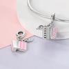 Pink Accordion Note Beads Copper Original Beads Fit Originalcharms Bracelet Beads Jewelry Gifts For Women