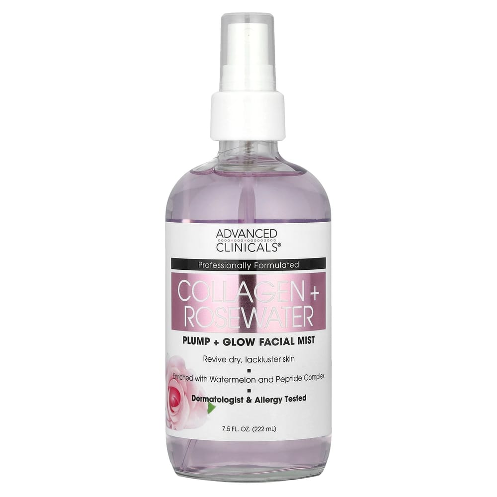 Advanced Clinicals Collagen Plus Rosewater Elasticity & Radiance Facial Mist 237ml (8 fl oz)