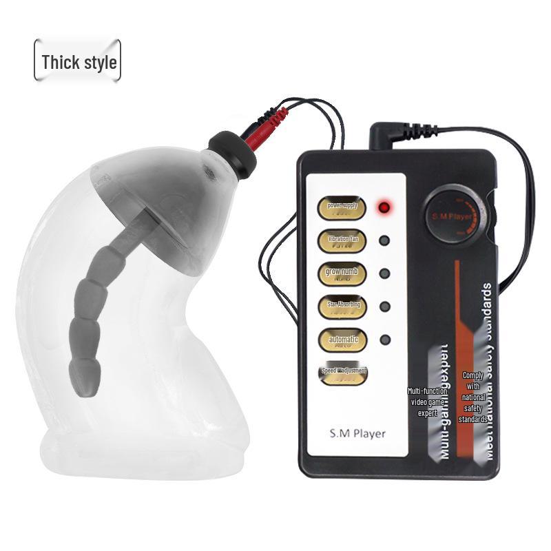 SM Electric Shock Horse Eye Chastity Sleeve: Male Training and Restraint Climax Device