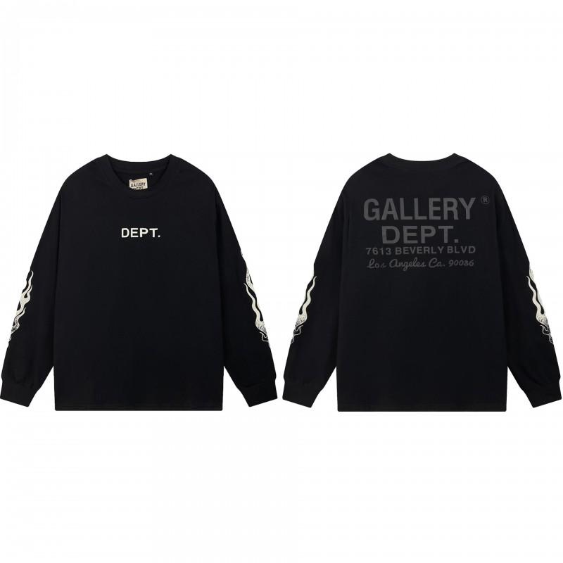 GALLERY DEPT Hoodie Men Women Oversized Cotton Fleece Pullover Sweatshirt Streetwear Loose Fit Long Sleeve