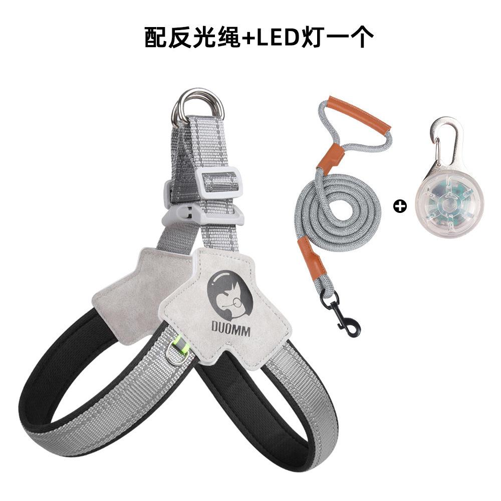 Puppy Chest Harness Saddle Pet Chest Harness Breathable Reflective Dog Leash Set Small & Medium Dog Traveling Products