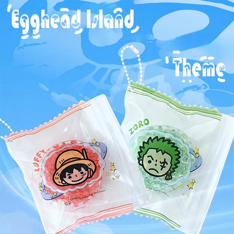 1pc Officially One Piece Egghead Candy Squishy Keychain Blind Bag | Stress Relief & Collectible Gift for Holidays & Birthdays.