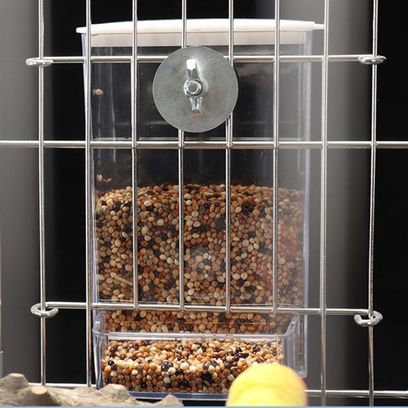 Dustproof Bird Food Feeder Hangable Feeding Box Automatic Bird Feeder Anti-spill Bird Food Container with Large Capacity