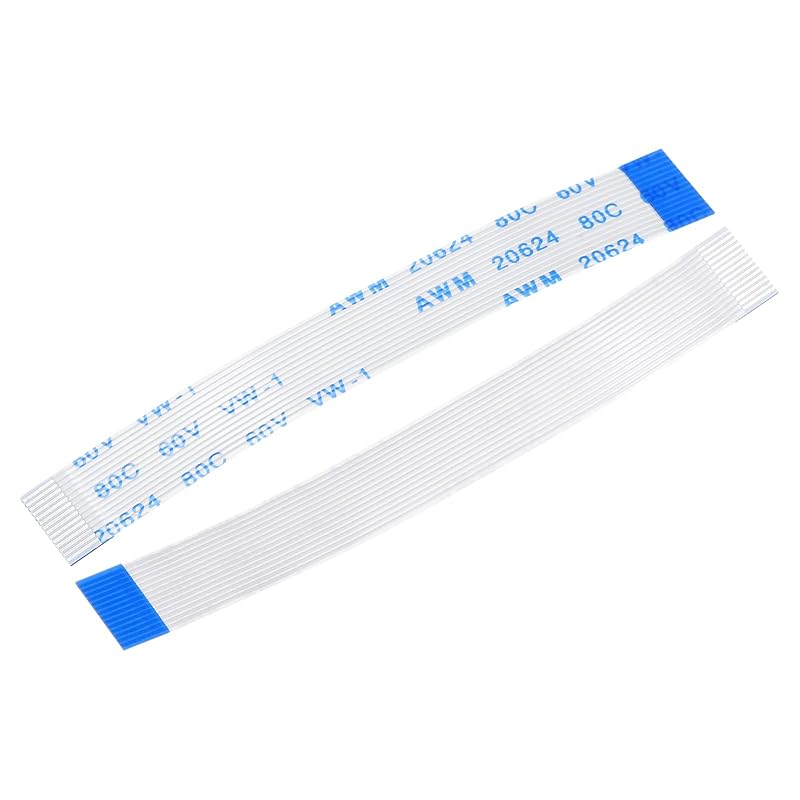 MECCANIXITY FFC Ribbon Flat Flexible Cable, 8 Pin 0.5mm Pitch 60mm Long (B Type) for LCD 3D Printer Camera DVD TV Laptop Audio Pack of 10