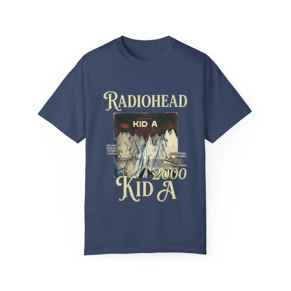 Comfort Colors Radiohead Kid A Album Cover TShirt Kid A 2000 Band Graphic  100 Cotton Unisex Streetwear Top for All Seasons