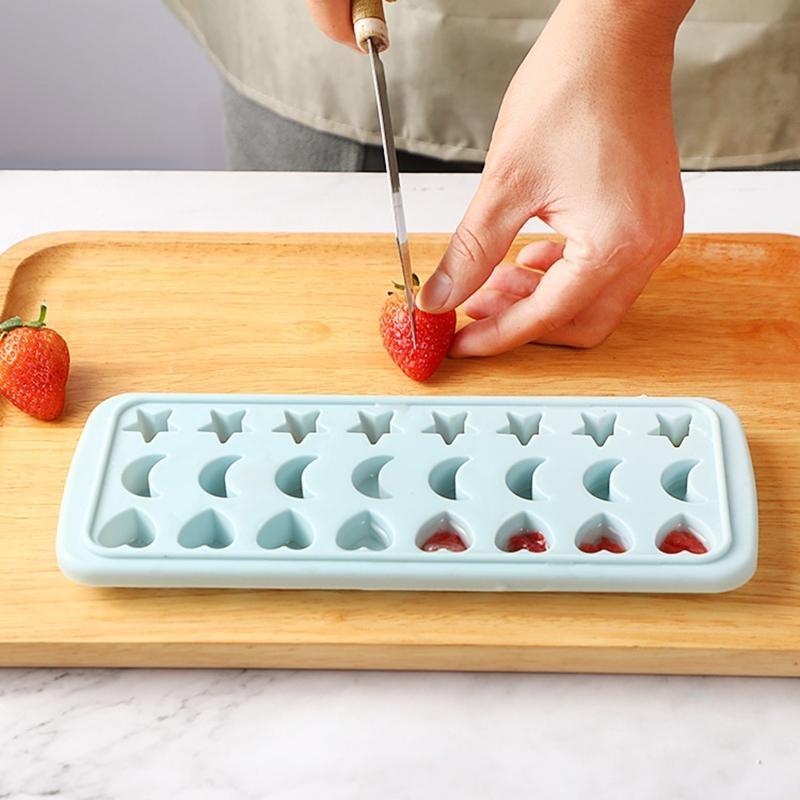 Ice Ball Molds Makers Tray Moulds Ice Trays Silicone Material Moon Star Heart Shaped for Wine