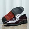 2025 direct supply men's business casual leather shoes British leather patent leather men's shoes round head dress single shoes wedding shoes