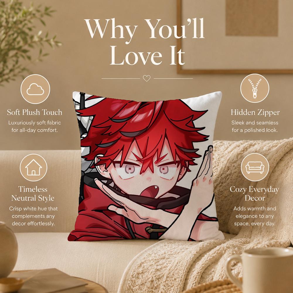 Manga G-GokurakugaiS Cushion Cover Double-Sided Printed Pillow Cover Hypoallergenic Dust-Mite Proof