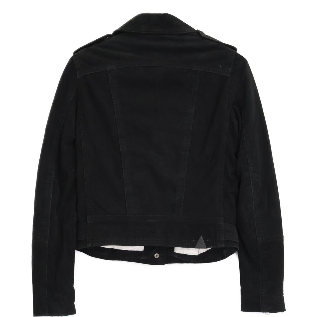 DENHAM Black Double Rider Jacket Jacket XS blackUsed