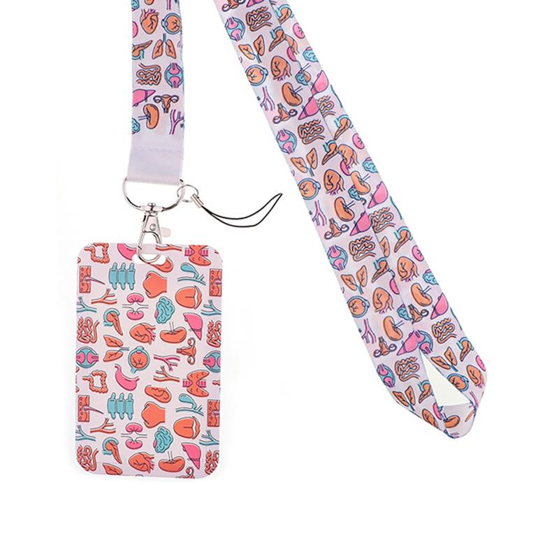 Tandarts Dokter Verpleegkundige Cartoon Credential Nekband Lanyards Sleutelhanger ID-kaart Pas Ophangtouw Lariat Sleutelhanger Ring Badgehouder