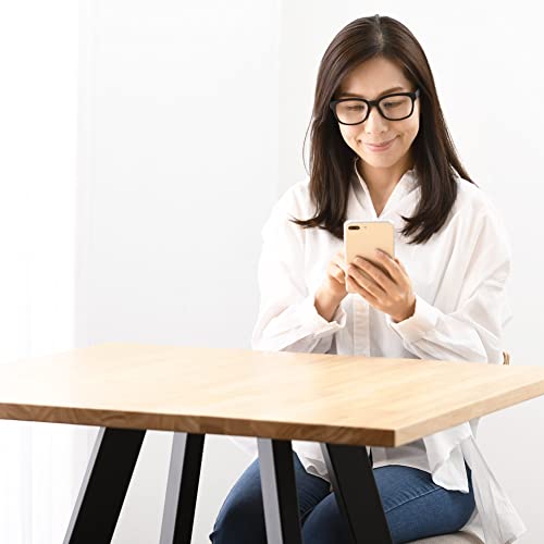 Eight Tokyo Reading Glasses for Men and Women, Blue Light Blocking, Made in Japan, Wellington and Boston Styles, Lightweight, Clear, UV Protection, 1.