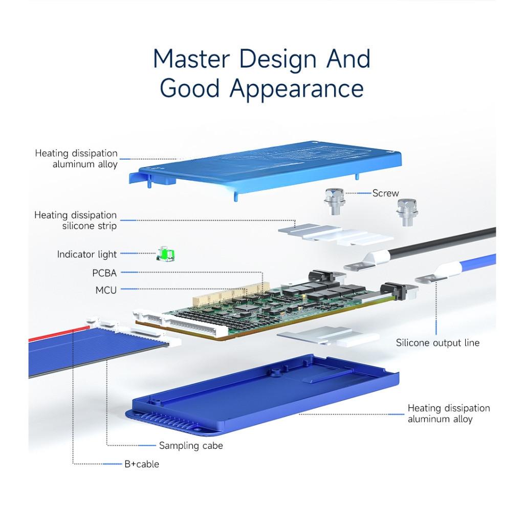 4s-24s Smart Active Balance BMS 4S~8S BT Protective Board 16S 12v 24v 36v 100A Lifepo4 Li-ion Battery Protection Board