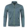 2025 High Quality Autumn Winter Men's Zipper Knitted  Long Sleeved Jacket Thin Velvet stand collar Top Casual Fashion Coat