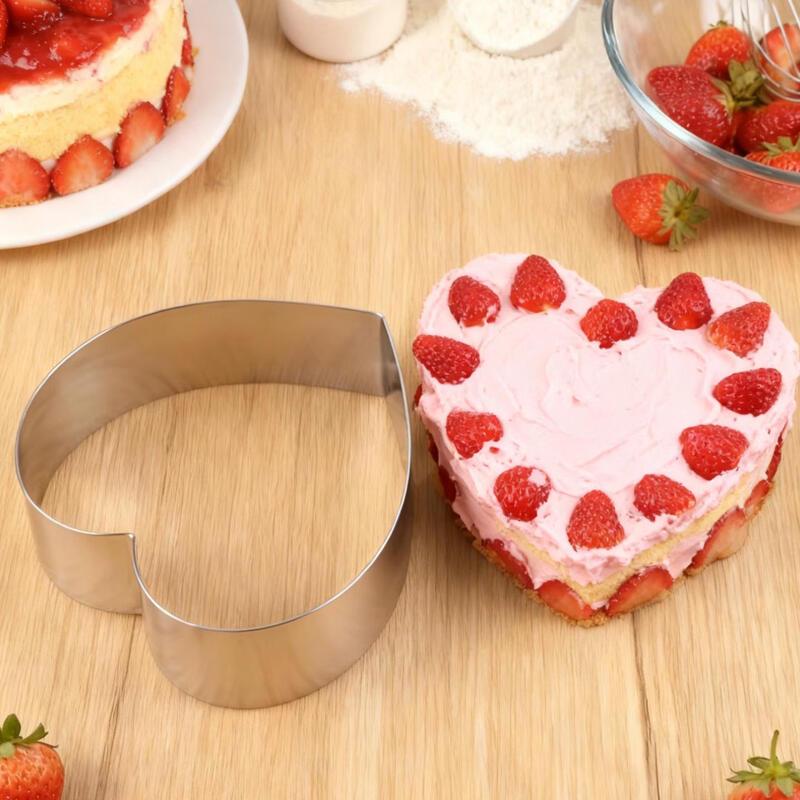 MDNG Stainless Steel Heart Mousse Ring Baking Tool