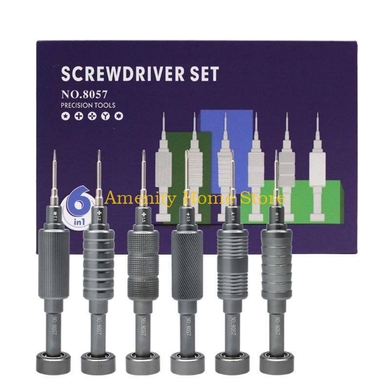 F26C 6Pcs Mini Precisions Screwdriver Set, Small Screwdriver Set for Electronics, Toy, Computer, Watch Repair