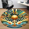 1pc Golden Tree of Life Chair Carpet for Office, Soft Comfortable Mat For Office, Living Room, Bedroom, Machine Washable Carpet Yy251112208