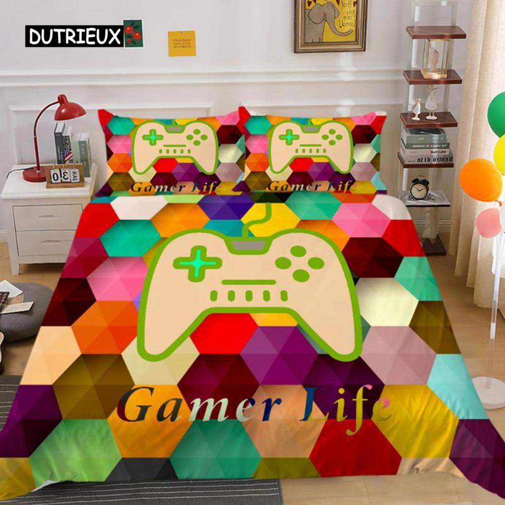 

Пододеяльник для геймпада King Microfiber Gamer Video Games Twin Одеяло для детей и мальчиков Compass Морской узор Пододеяльник EU single(135x200cm)