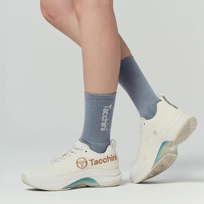 U Back Lettering Crew Socks (INDIGO LIGHT)