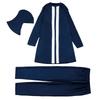 Plus Size Color Block Conservative Muslim Women’s Swimsuit with Sunscreen