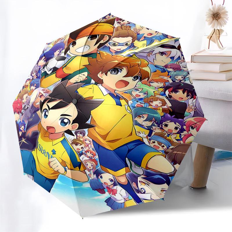 1pc Captain Tsubasa Outdoor Umbrella - Automatic Opening/Closing, Collapsible Design, Ideal for Fans, Travelers, Daily Use, Gift for Soccer Enthusiast