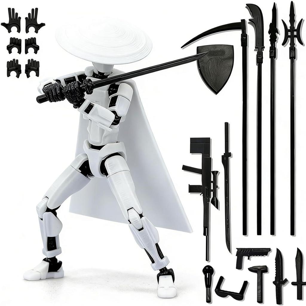 Multi-Joint Articulated Action Figure Collectible Model Arts Poseable Decorative Statue for Display