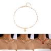 Collier Cœur Perle Avec Pendentif Géométrique Cristal Pour Femmes Et Hommes