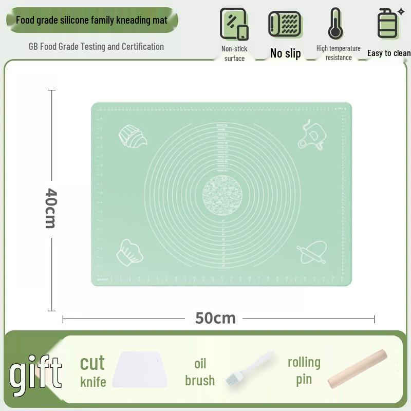 Silicone Non-Slip Dough Kneading and Rolling Mat – Large Food-Grade Kitchen Board for Dumpling Making