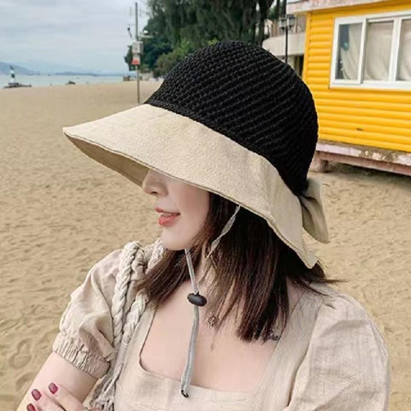 Hollow Out Butterfly Bow Fisherman Hat Women Summer Fashion Sun Hat