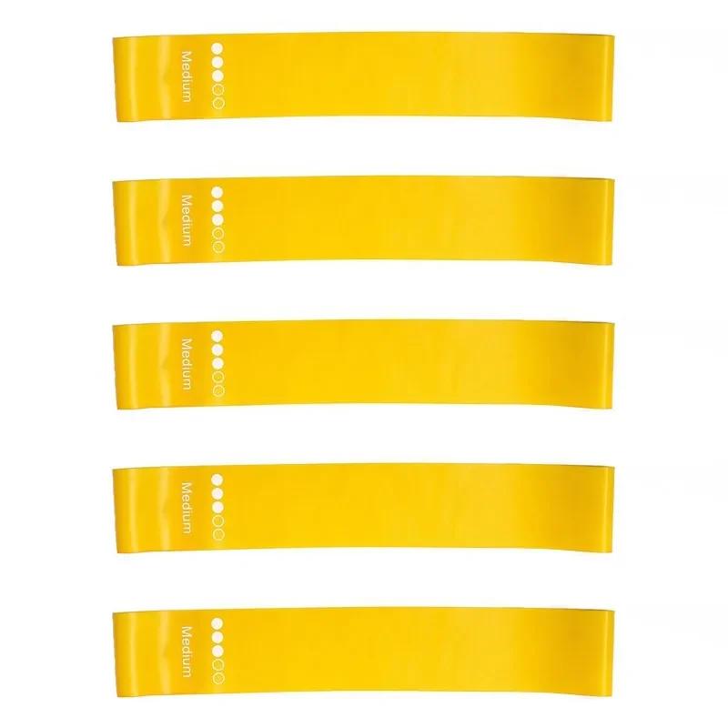 5 ST Motståndsband Set Yoga Elastiska Band Expander Squat Träningsbälte Pilates Crossfit Träning Fitnessband Gymutrustning