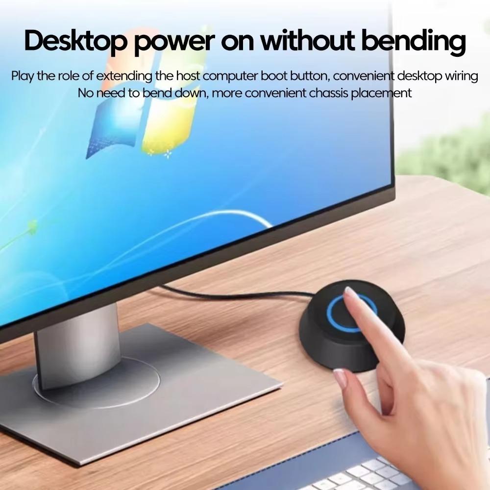 with 1.8m Cables PC Power Button Switch LED PC Power Switch Button  for Desktop Computer
