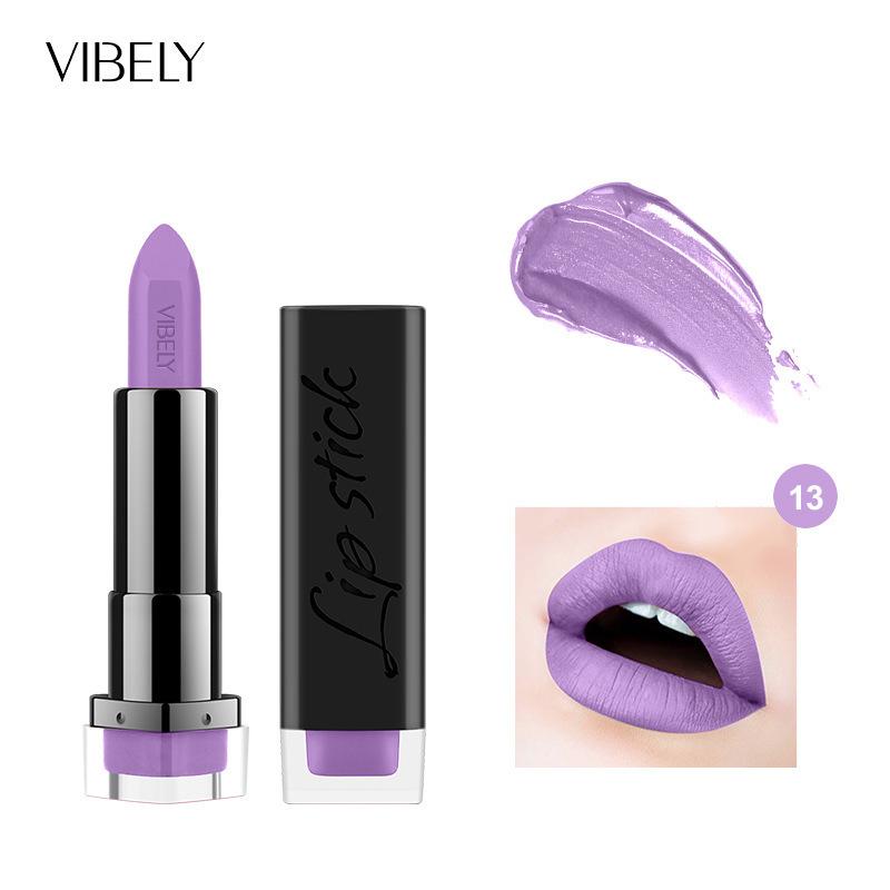 VIBELY Mattlippenstift Langanhaltend Wasserfest Transferfest Feuchtigkeitsspendend Nährender Lippenstift 29 Farbtöne