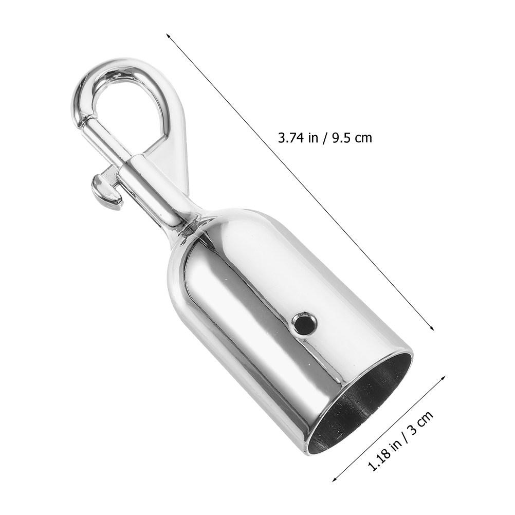 2 Pezzi Elegante Tappo Terminale in Alluminio per Corda con Gancio per Montanti Ringhiere Corda Laccetto per Controllo Folla Applicazioni di Barriera di Sicurezza